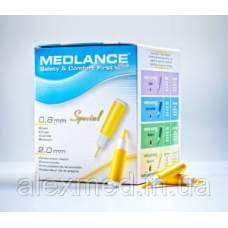 Ланцет Medlance plus безпечний, одноразового використання, стерильний Special 17G, глибина проникнення 2,0 мм