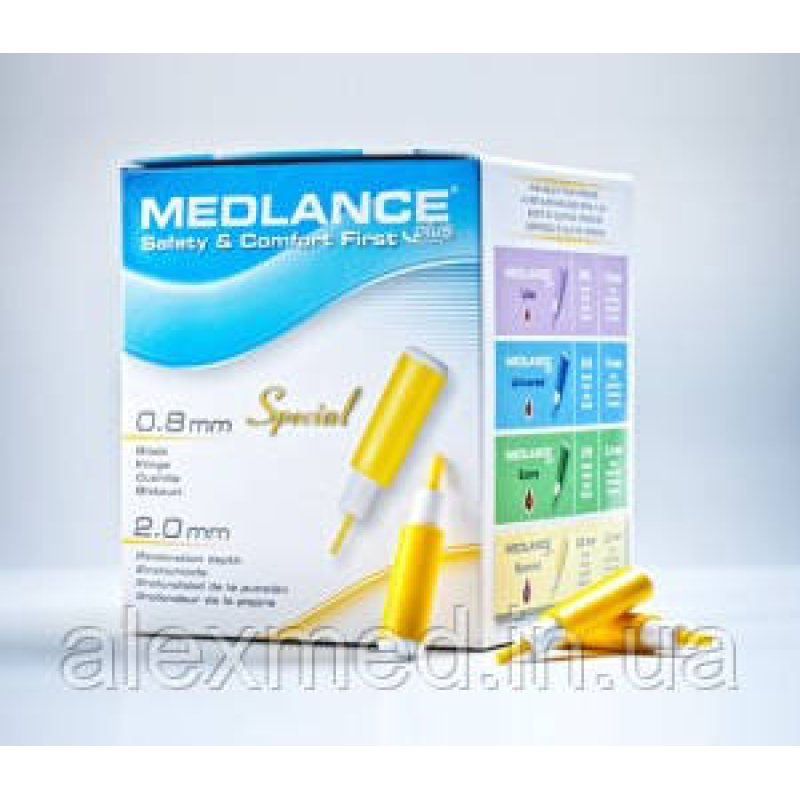 Ланцет Medlance plus безпечний, одноразового використання, стерильний Special 17G, глибина проникнення 2,0 мм Ланцет Medlance plus безпечний, одноразового використання, стерильний Special 17G, глибина проникнення 2,0 мм