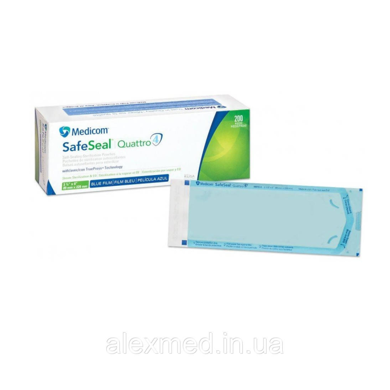 Самоклеючі пакети для стерилізації Safe Seal®Quattro Самоклеючі пакети для стерилізації Safe Seal®Quattro