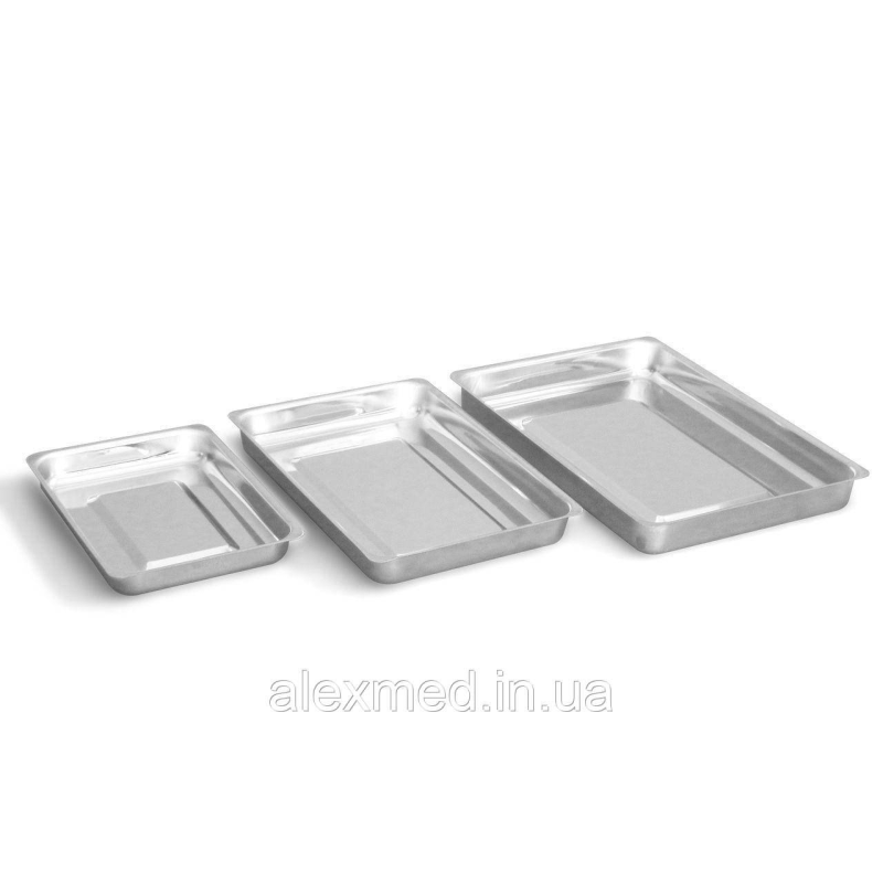 Лоток медичний металевий прямокутний ЛМПу