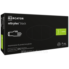 Нітрилові рукавички Nitrylex® Black чорні нестерильні