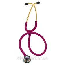 Стетоскоп для немовлят 3M™ Littmann® Classic II Малиновий з головкою кольору веселки