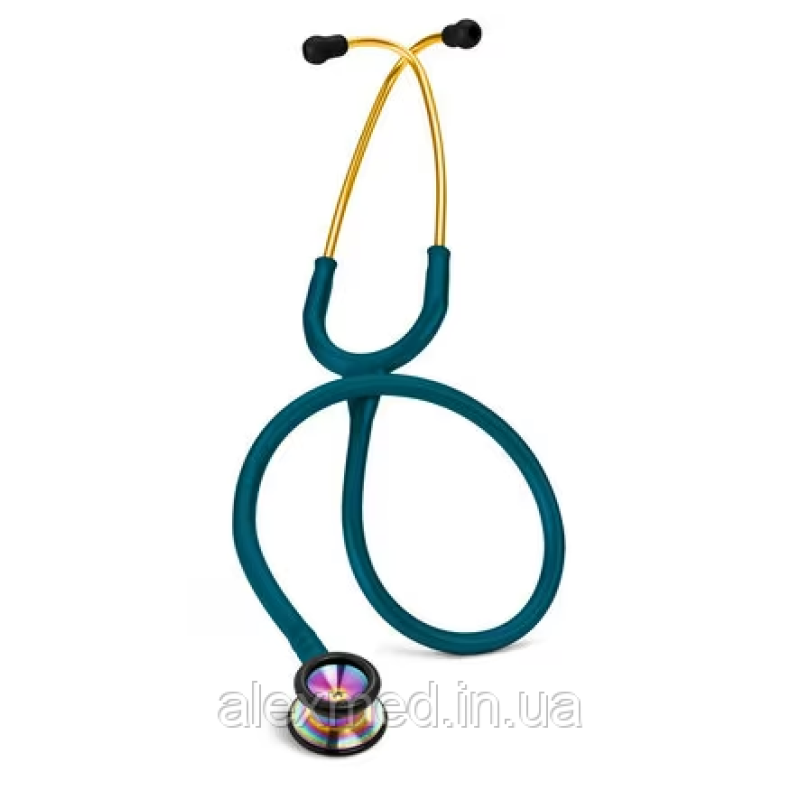 Педіатричний стетоскоп 3M™ Littmann® Classic II Лазурний з головкою кольору веселки
