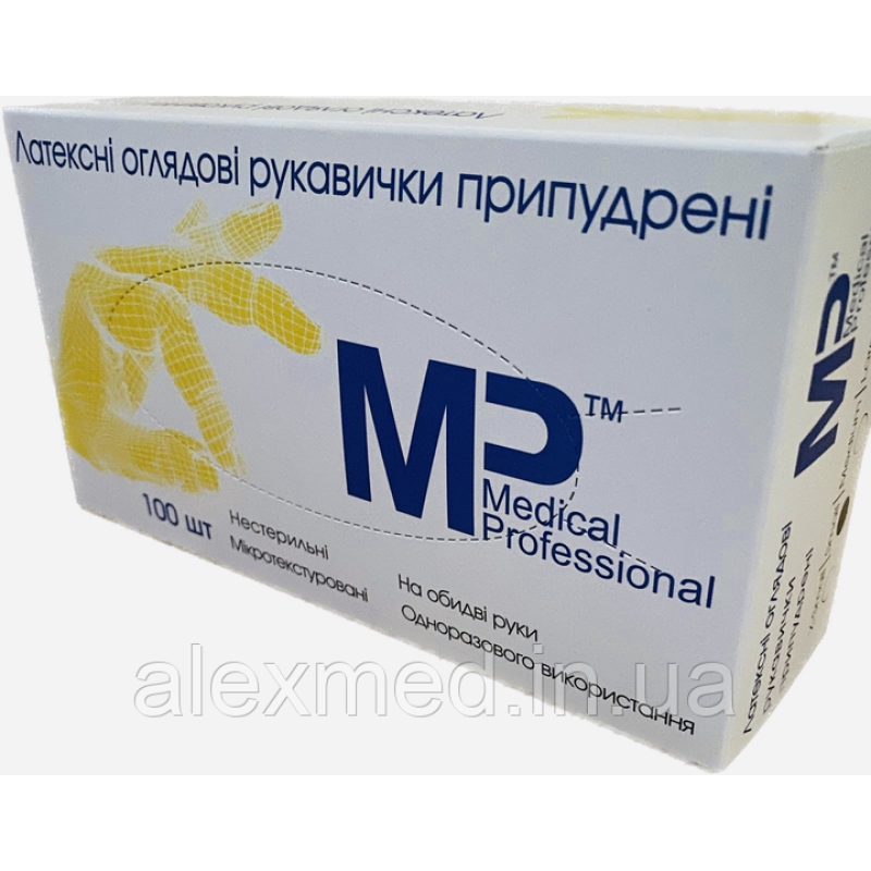 Латексні оглядові рукавички неопудрені MEDICAL PROFESSIONAL™ L