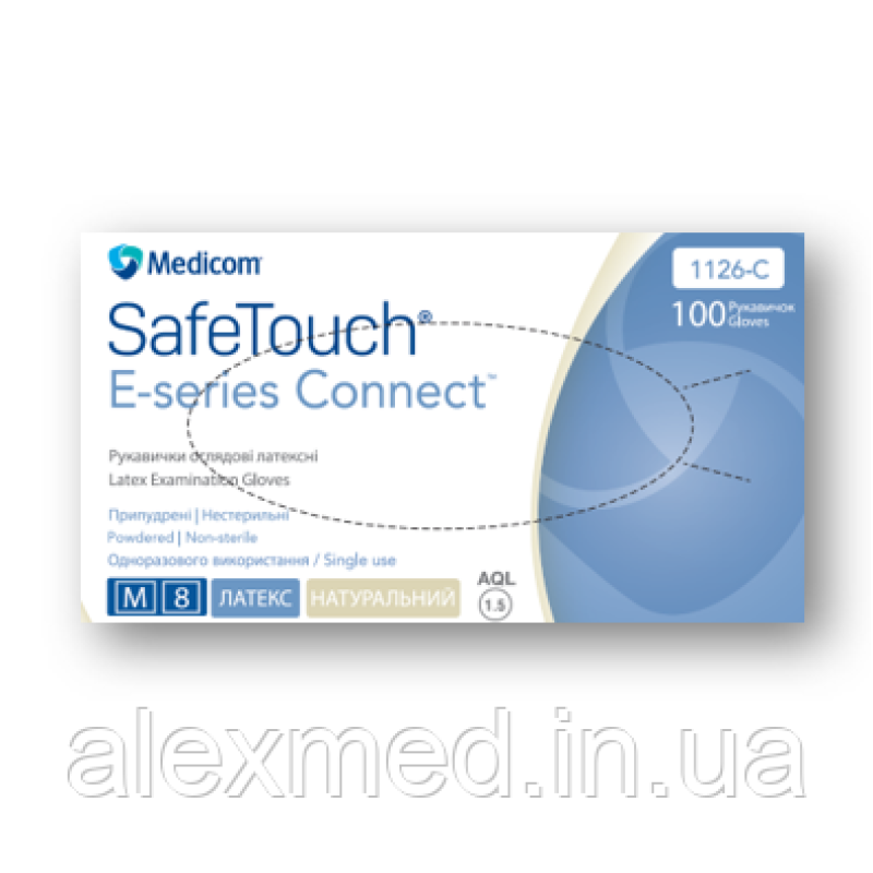 Рукавички латексні SafeTouch® E-Series опудренні Рукавички латексні SafeTouch® E-Series опудренні