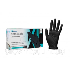 Рукавички Нітрилові Medicom  р.S Advanced SafeTouch Black Без пудри Чорні 3.5 г
