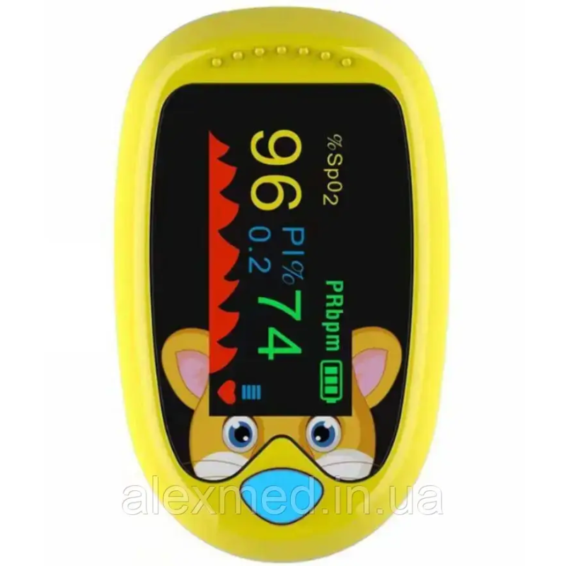 Дитячий пульсоксиметр AJC Medical A1/A6 Yellow. Пульсоксиметр для дітей.